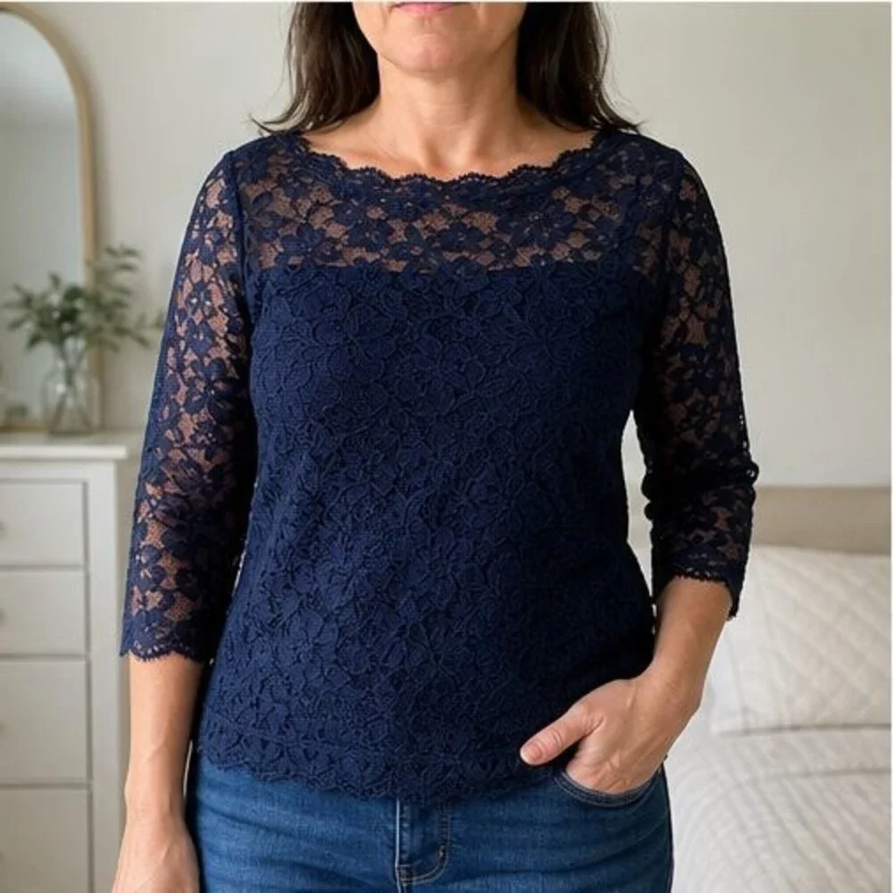 Teal V Neck Top